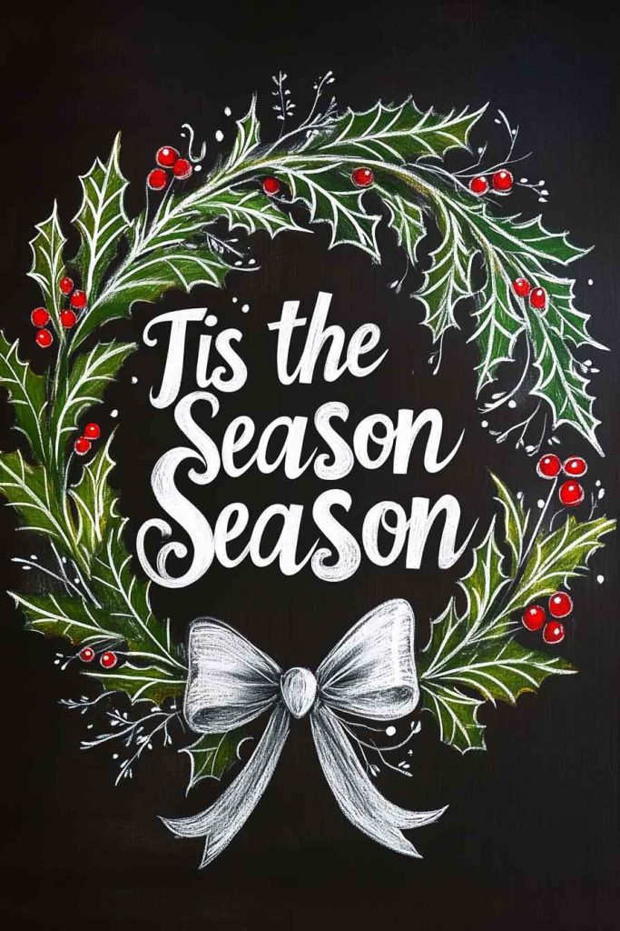  "Tis the Season" Wreath Design