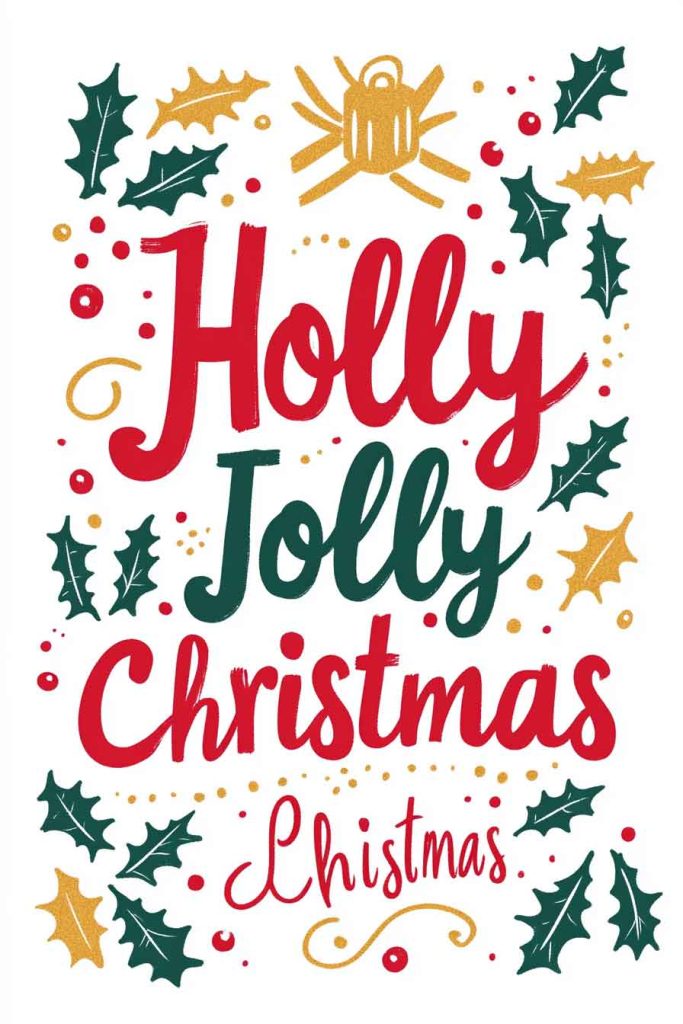 "Holly Jolly Christmas" Lettering
