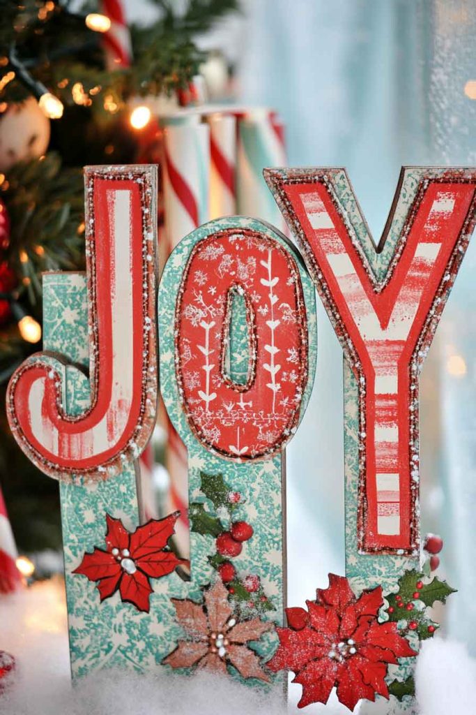 "Joy" in Large Letters