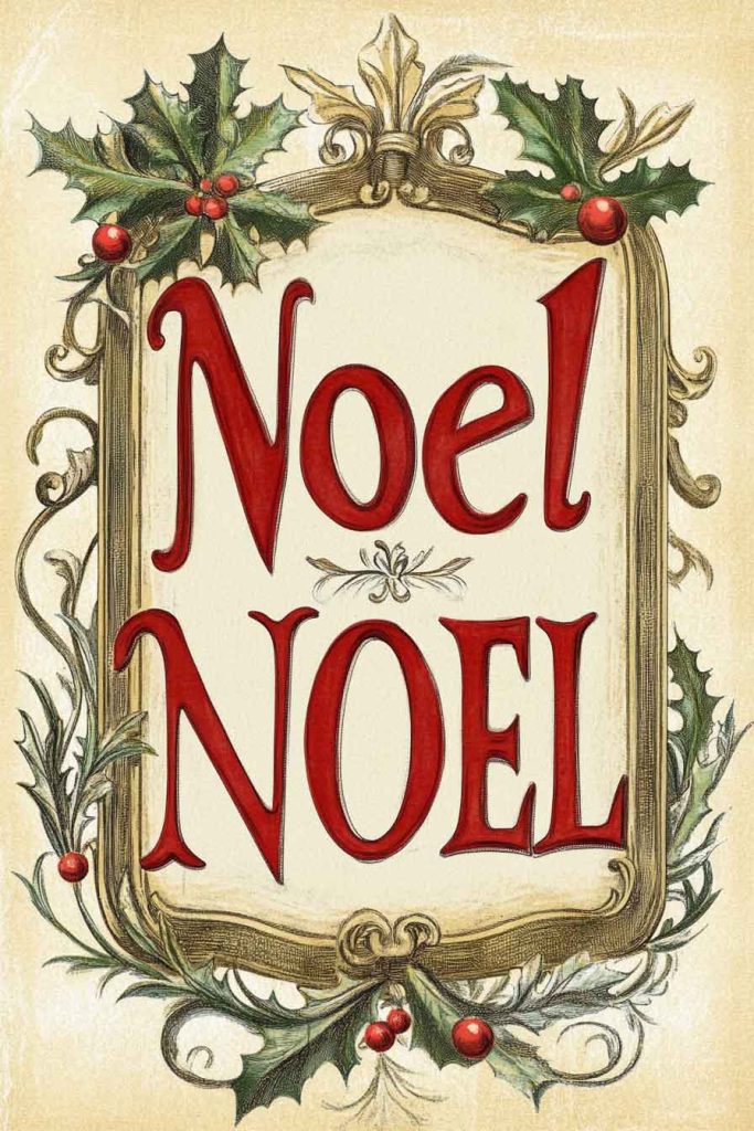 "Noel" with Vintage Style