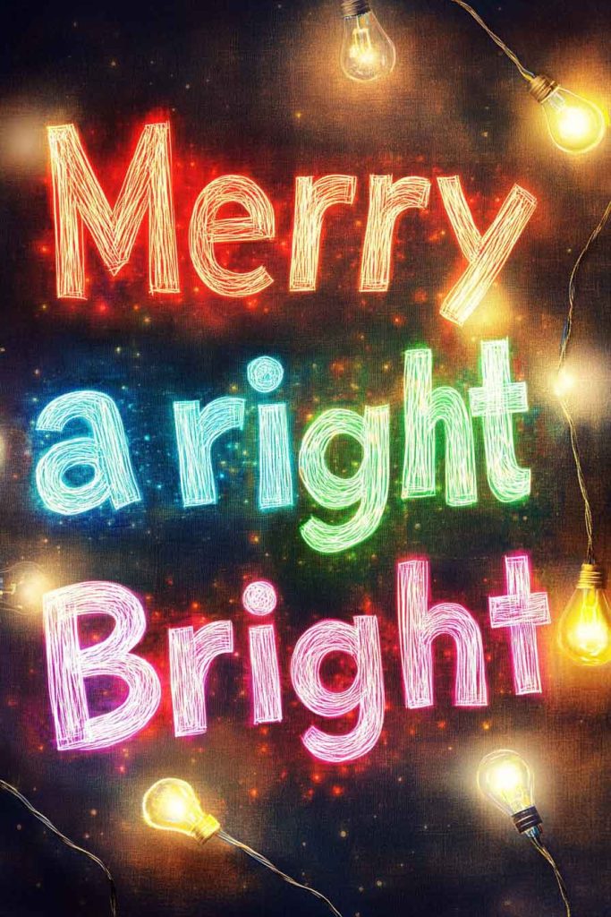 "Merry and Bright" with Lights