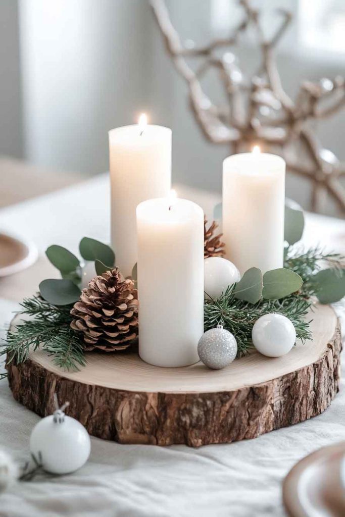 Scandinavian White and Natural Wood Display