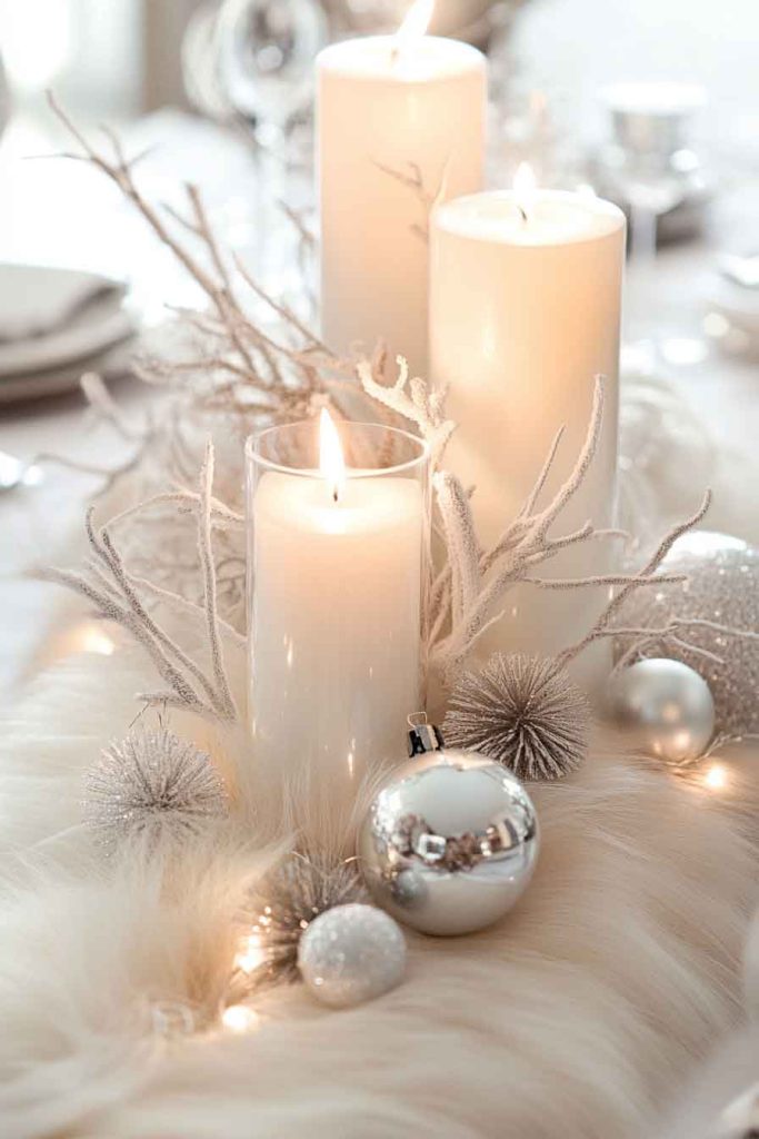 Cozy Winter White and Faux Fur Display