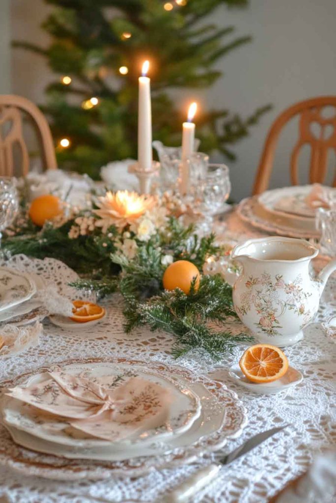 Cottagecore Christmas Table