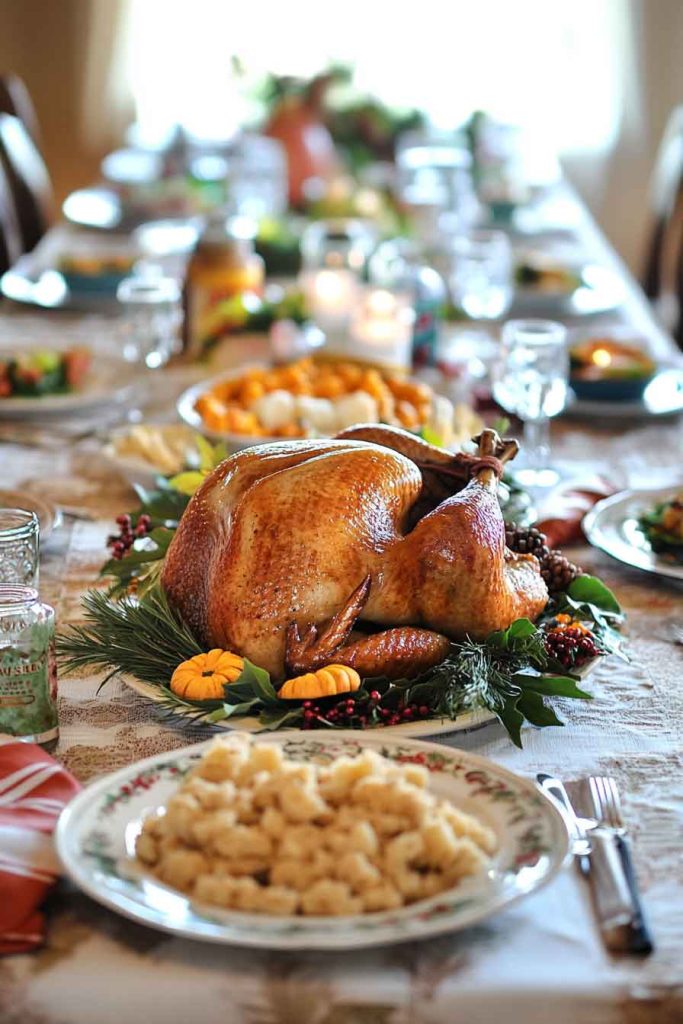 Southern-Style Christmas Dinner with Fried Turkey