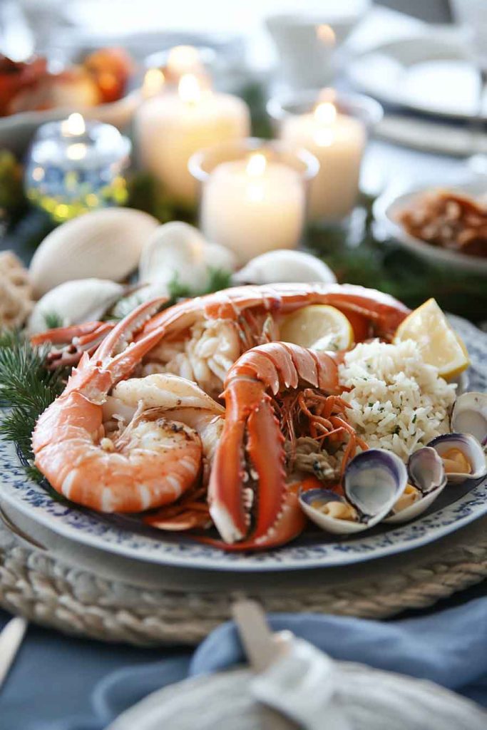 Coastal Christmas Dinner with Seafood Feast