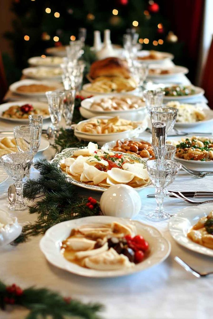 Polish Christmas Dinner with Twelve Dishes