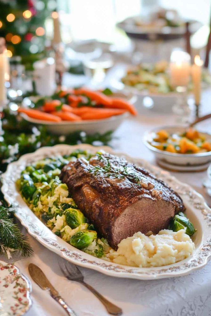 Irish Christmas Dinner with Spiced Beef