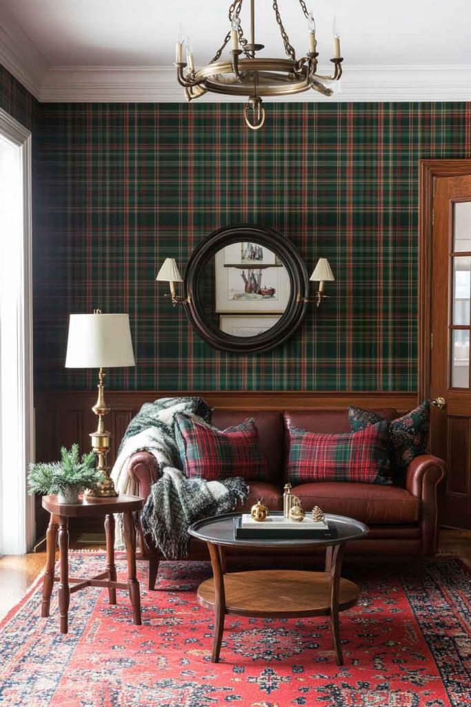 Traditional Tartan in Red and Green