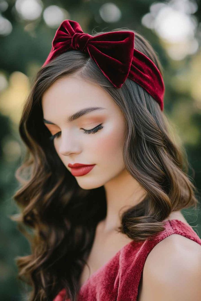 Loose Waves with Velvet Headband