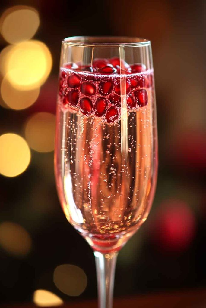Sparkling Pomegranate Champagne Cocktail