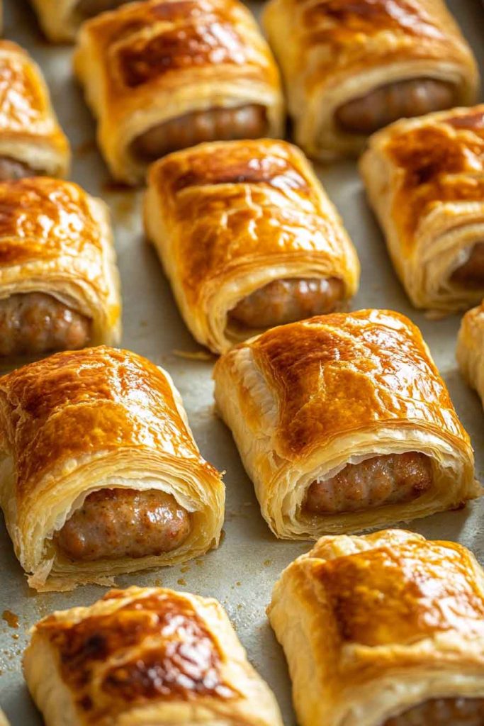  Sausage Rolls with Puff Pastry