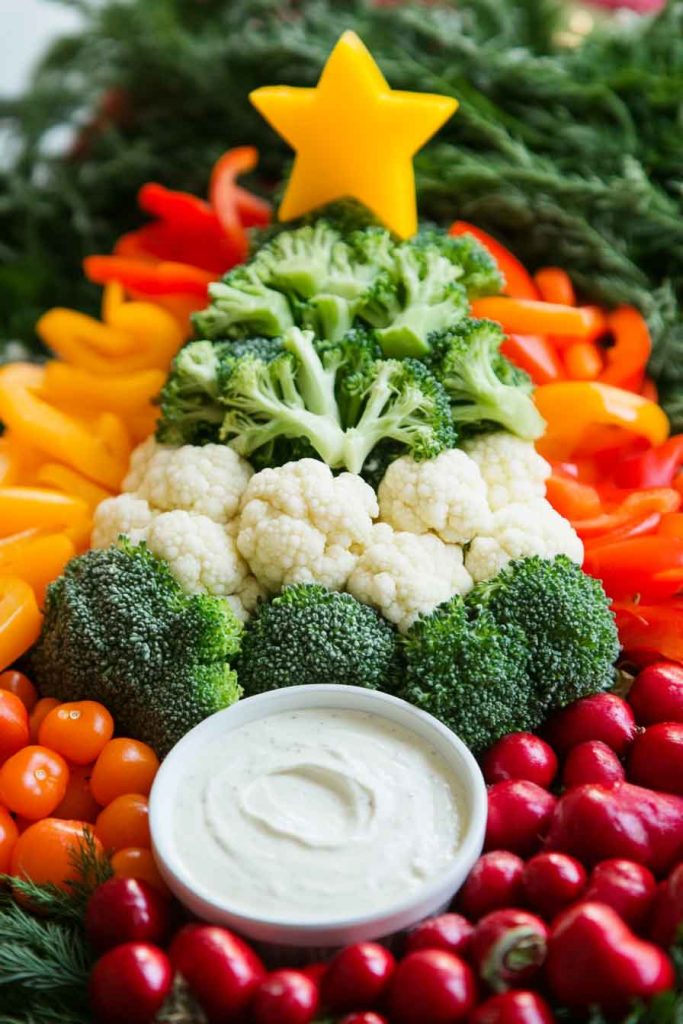 Vegetable Crudité Christmas Tree
