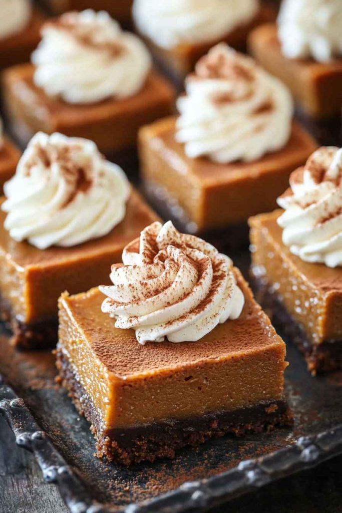 Pumpkin Pie Bars with Gingersnap Crust