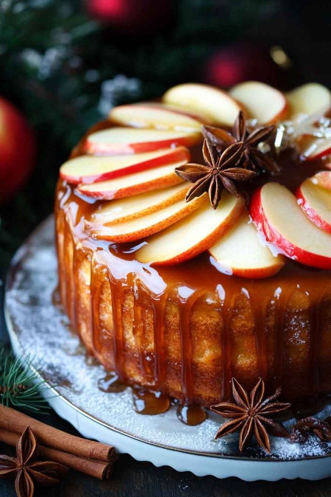Spiced Apple Christmas Cake