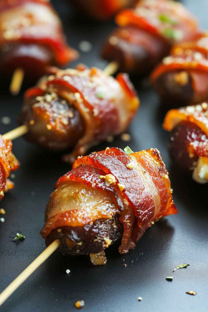  Savory Bacon-Wrapped Dates with Goat Cheese
