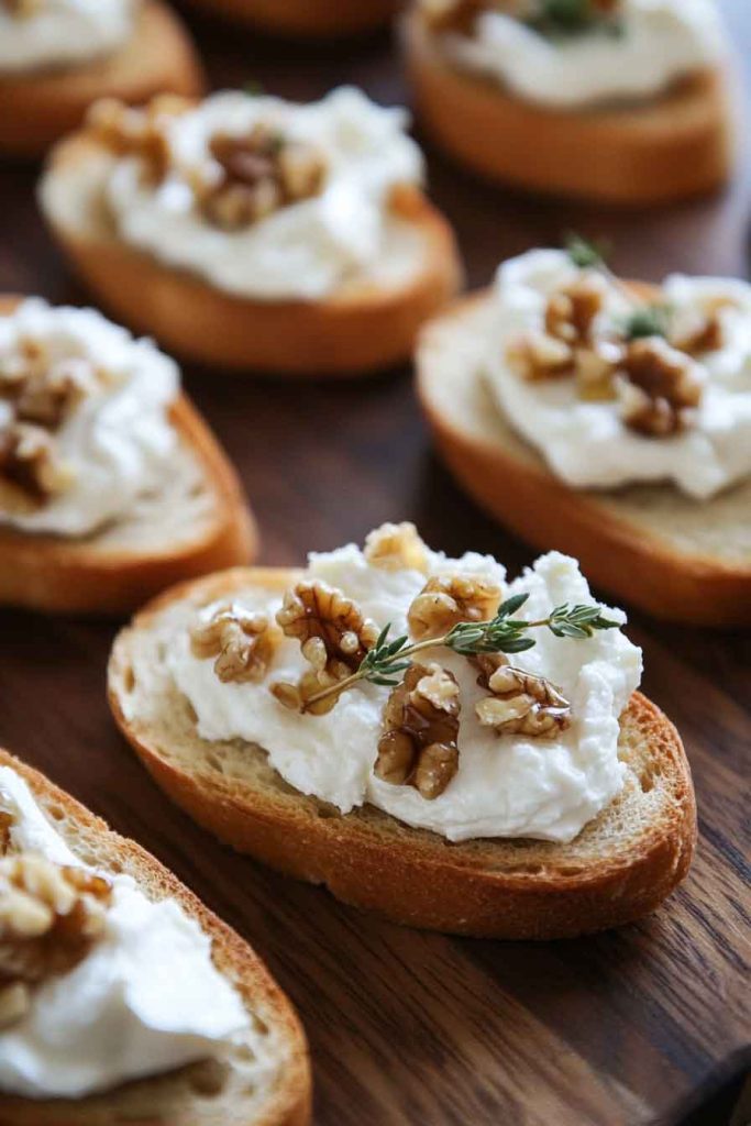 Elegant Goat Cheese and Honey Crostini