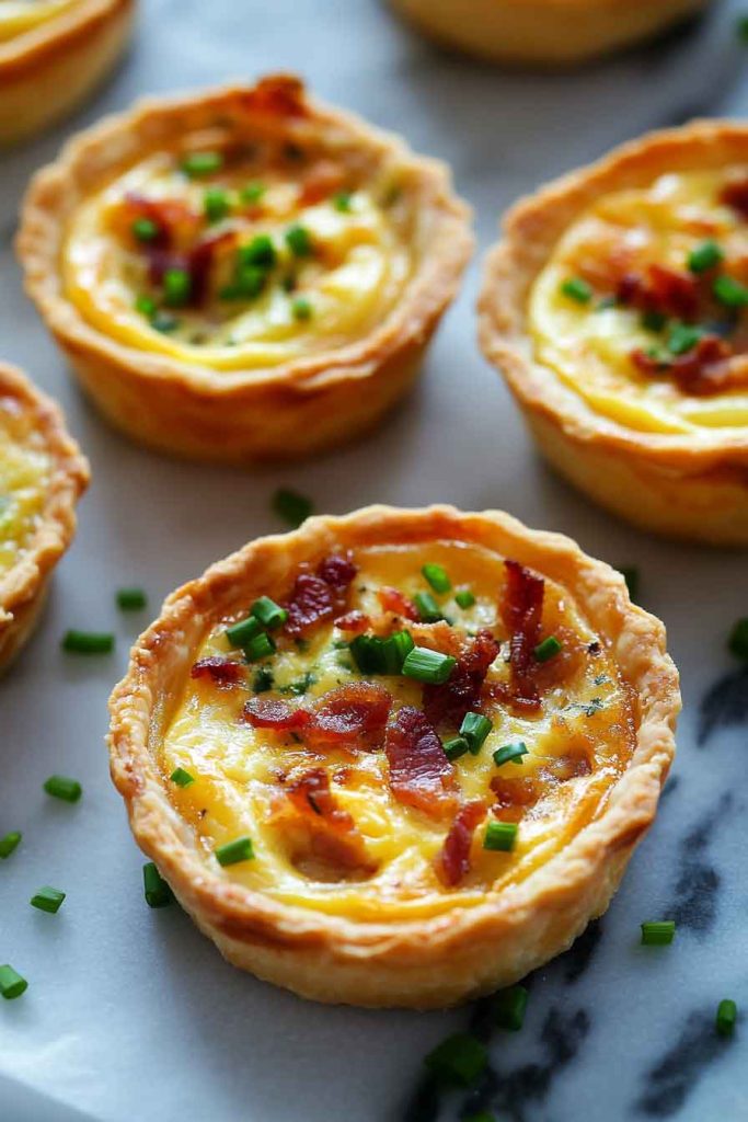 Savory Mini Quiches with Bacon and Gruyere