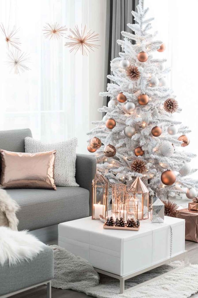 Modern Metallics Christmas Living Room