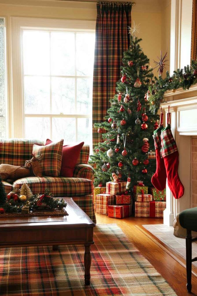  Traditional Tartan Plaid Living Room