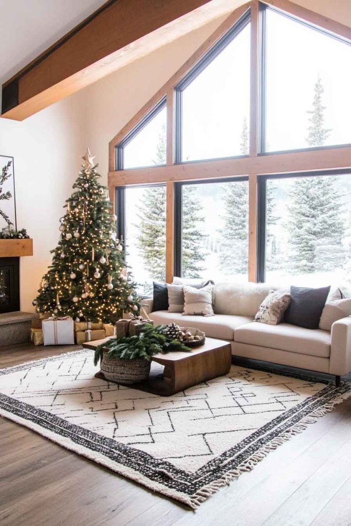 Mountain Modern Christmas Living Room