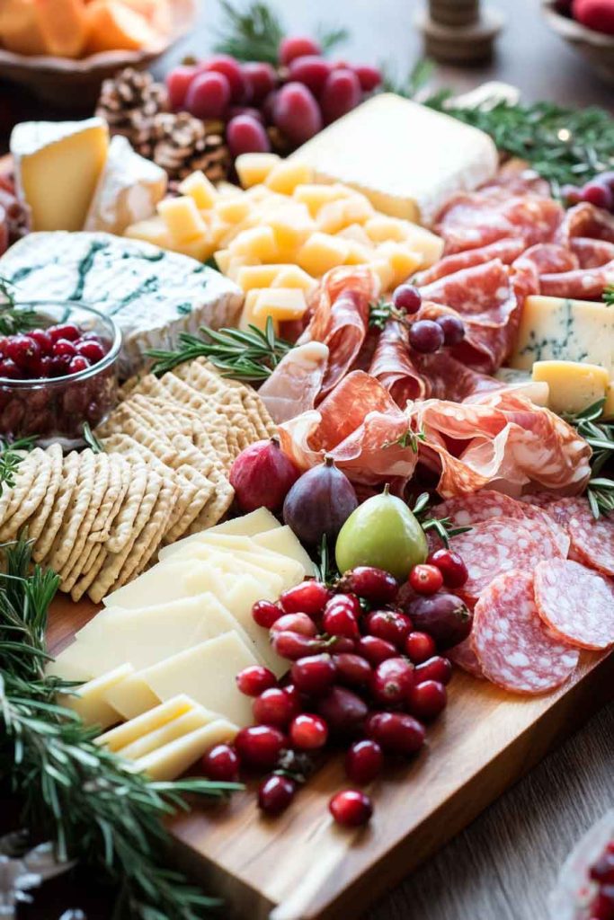 Classic Cheese and Charcuterie Christmas Board