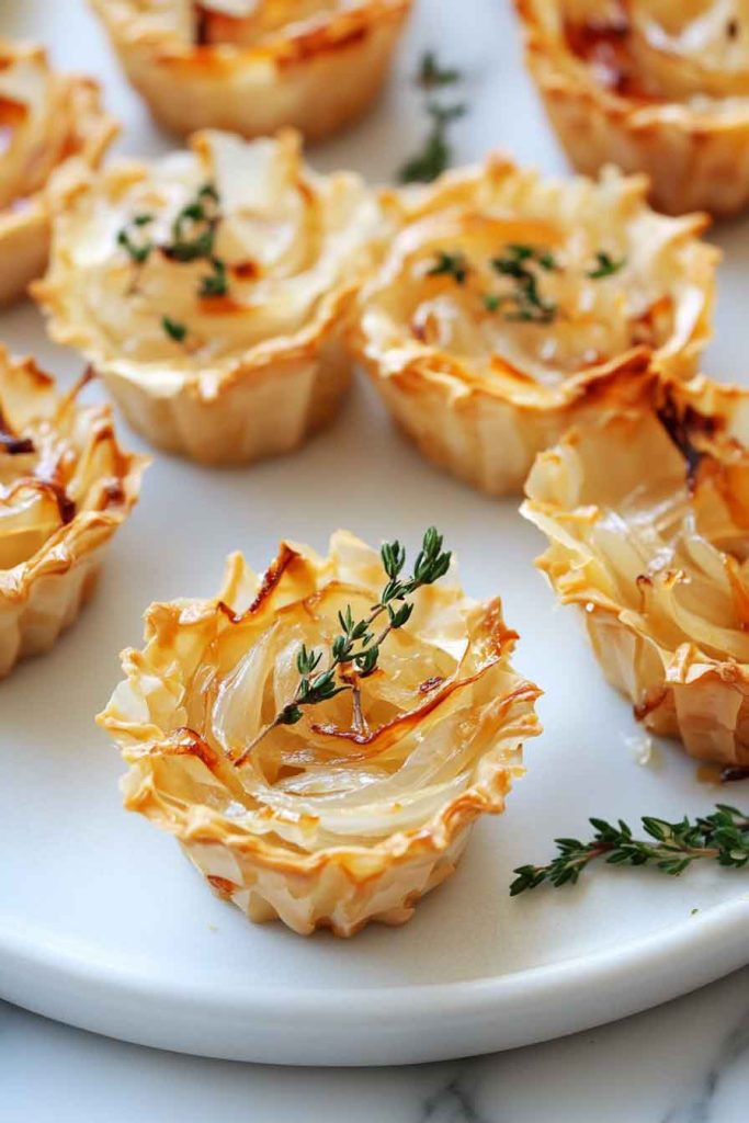 Caramelized Onion and Gruyere Tartlets