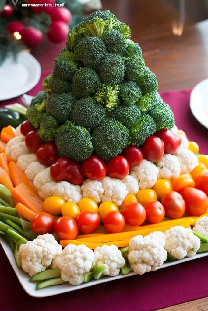 Vegetable Christmas Tree Platter