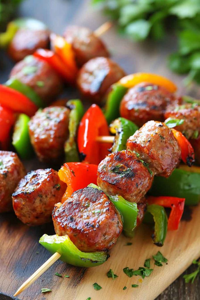 Sausage and Pepper Skewers