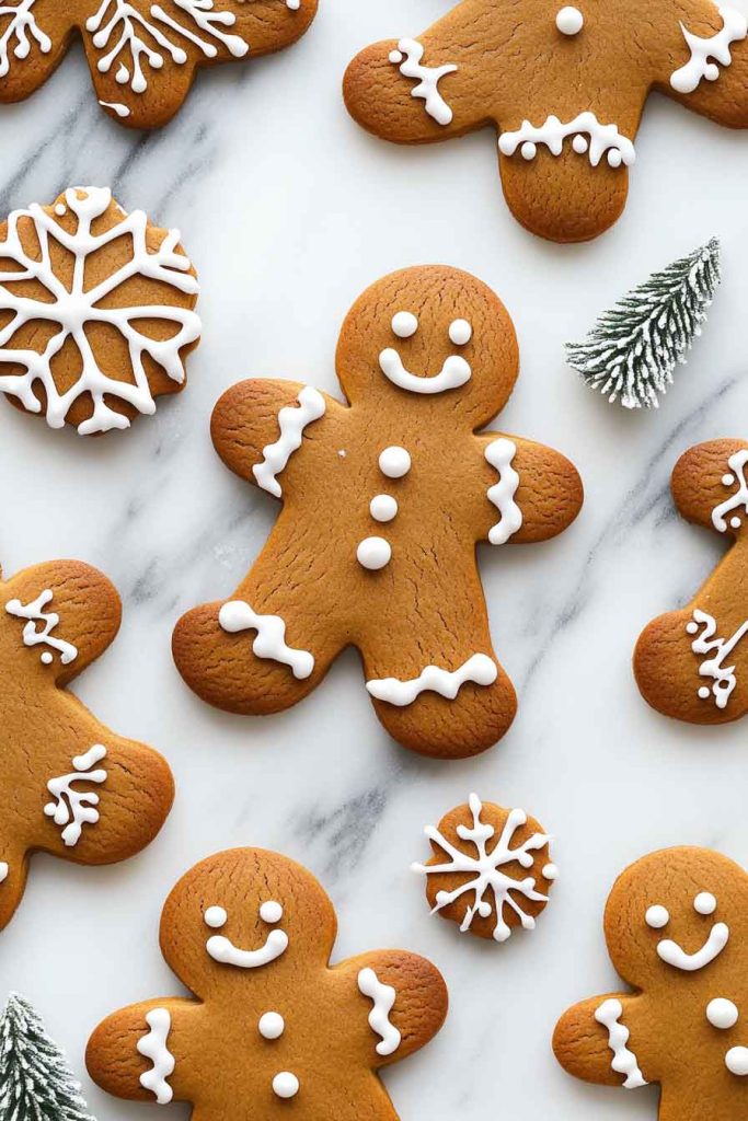 Classic Gingerbread Cookies with Royal Icing