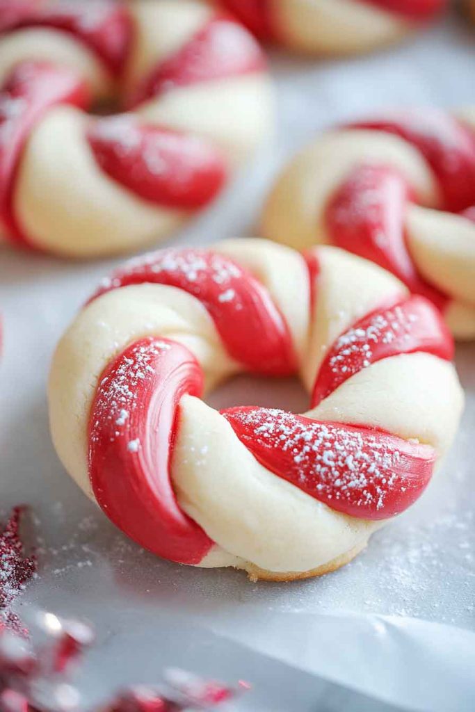 Candy Cane Swirl Cookies