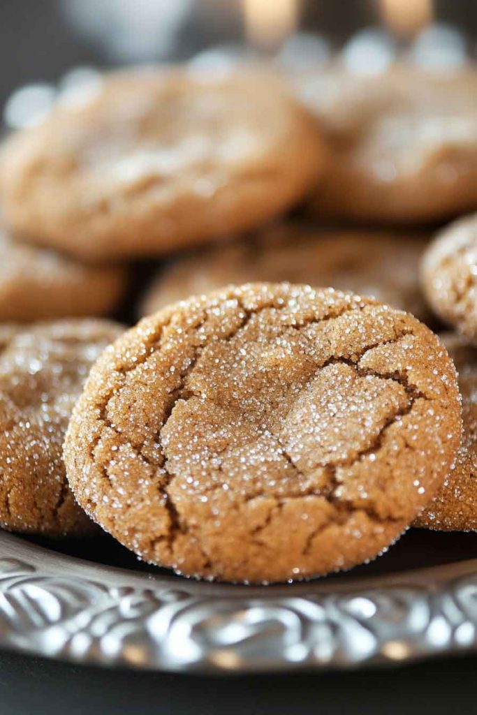 Ginger Molasses Cookies with Sugar Sparkle