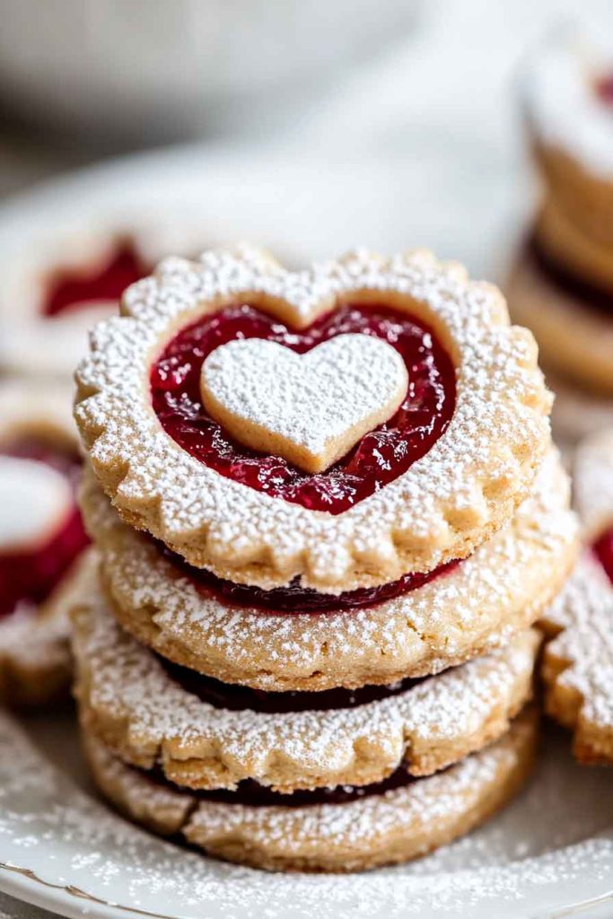 Linzer Cookies with Raspberry Jam