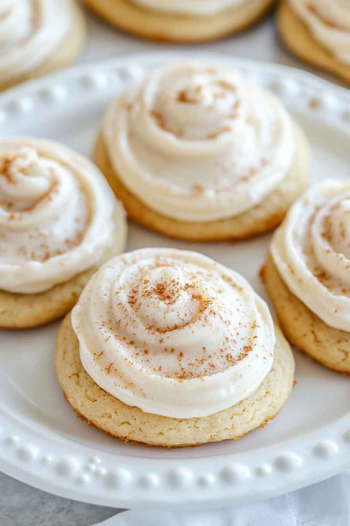 Eggnog Cookies with Nutmeg Frosting