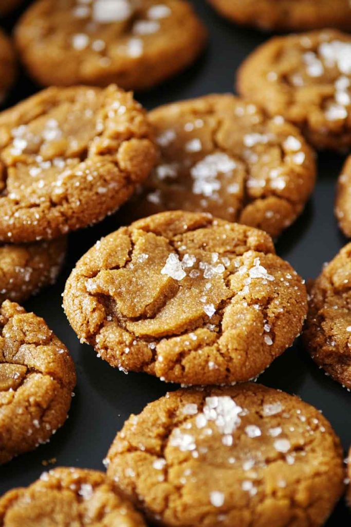 Gingersnap Cookies with Crystalized Ginger