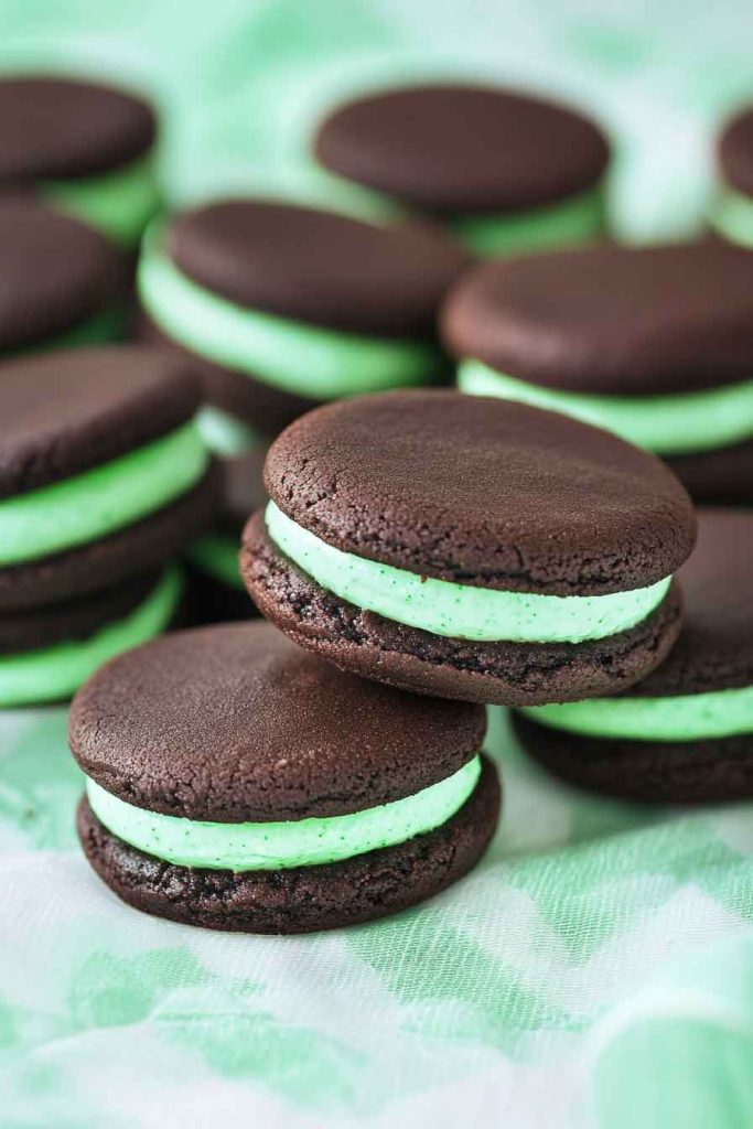 Chocolate Mint Sandwich Cookies
