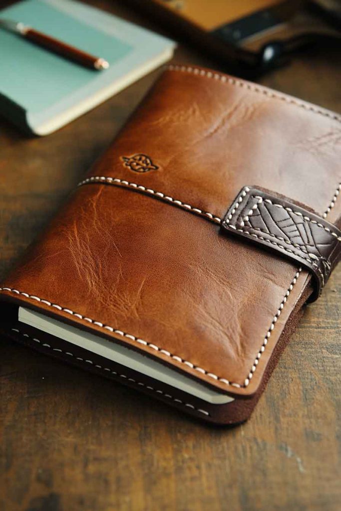 Hand-Stitched Leather Journal Cover
