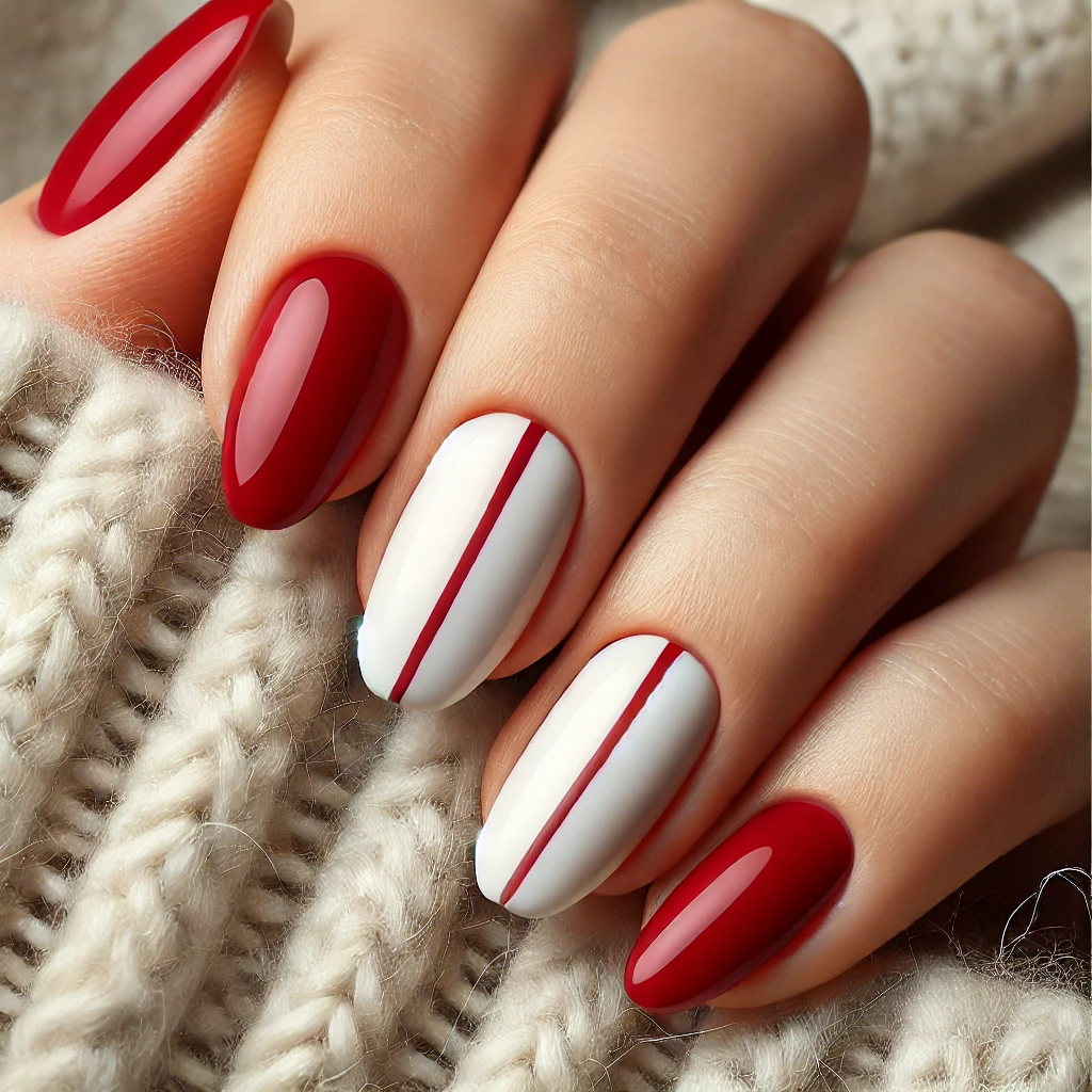 Simple Red & White Color Block 