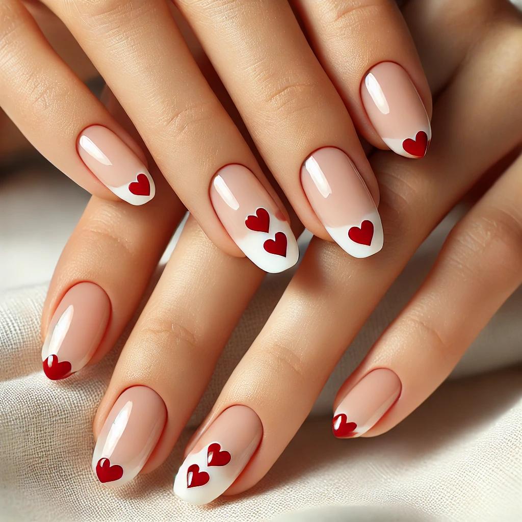 French Tips with a Romantic Twist 