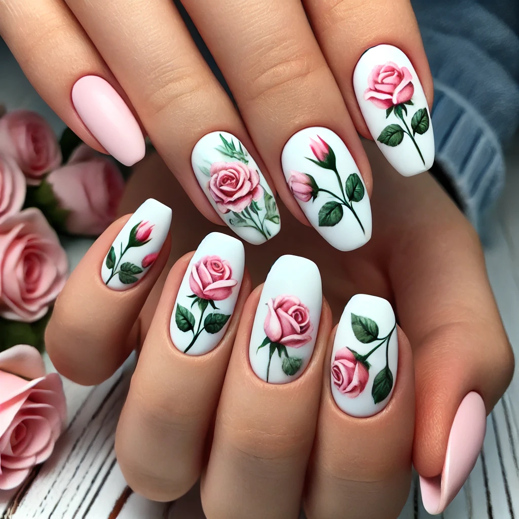 Floral Valentine Design with Roses 