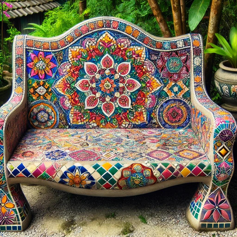 Mosaic Tile Bench