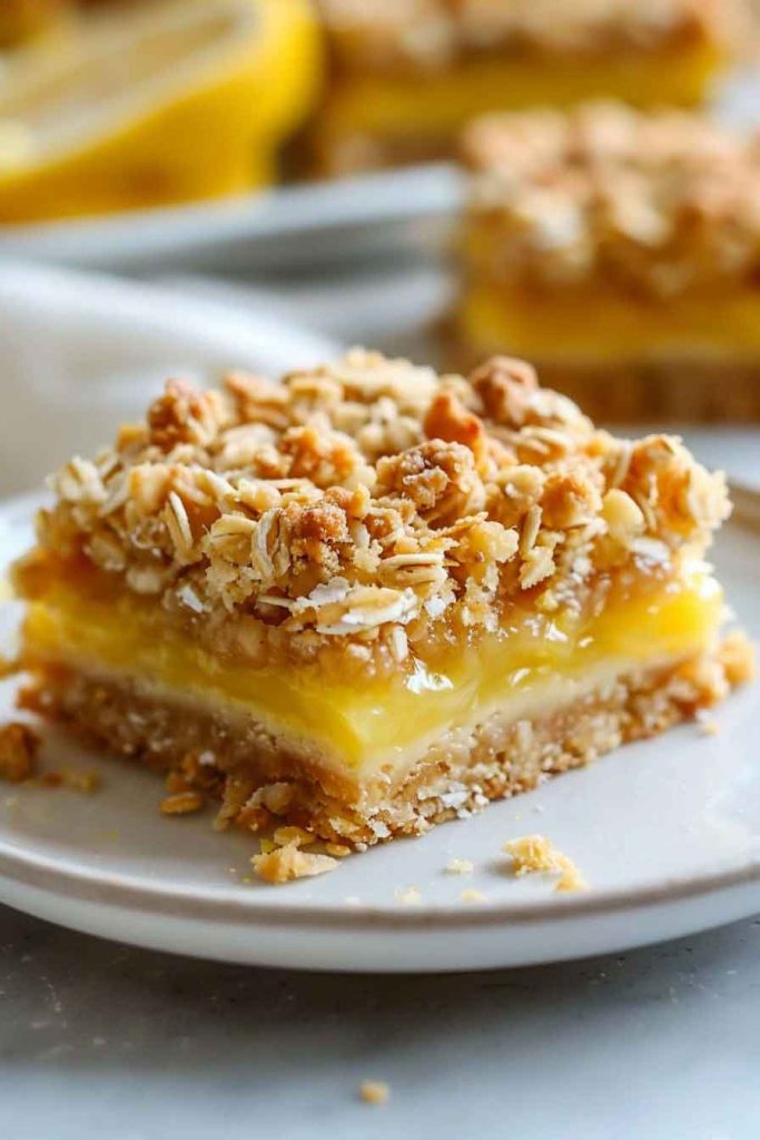 Oatmeal Lemon Crumble Bars Recipe