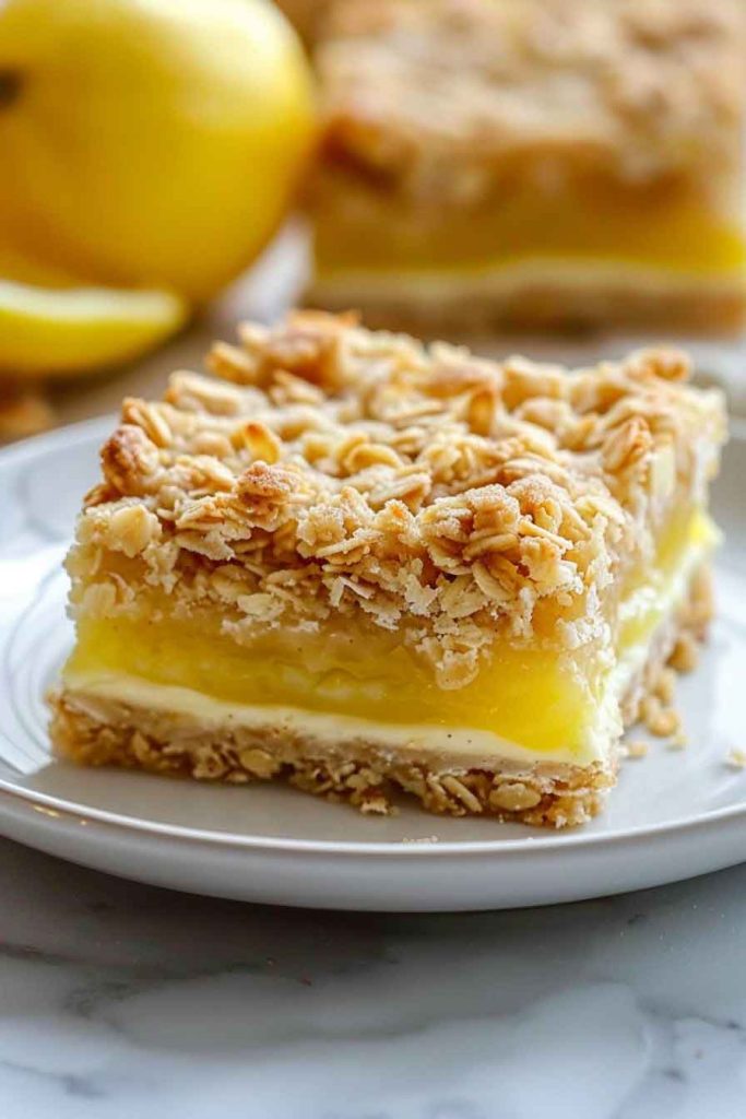 Oatmeal Lemon Crumble Bars